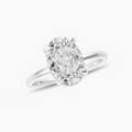 CRUSHED ICE OVAL CUT RING