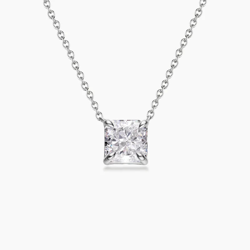 PRINCESS CUT PENDANT NECKLACE