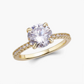 Round Cut Pavé Band Ring