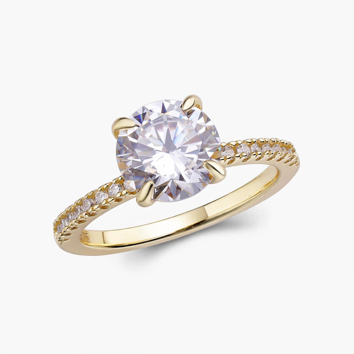 Round Cut Pavé Band Ring