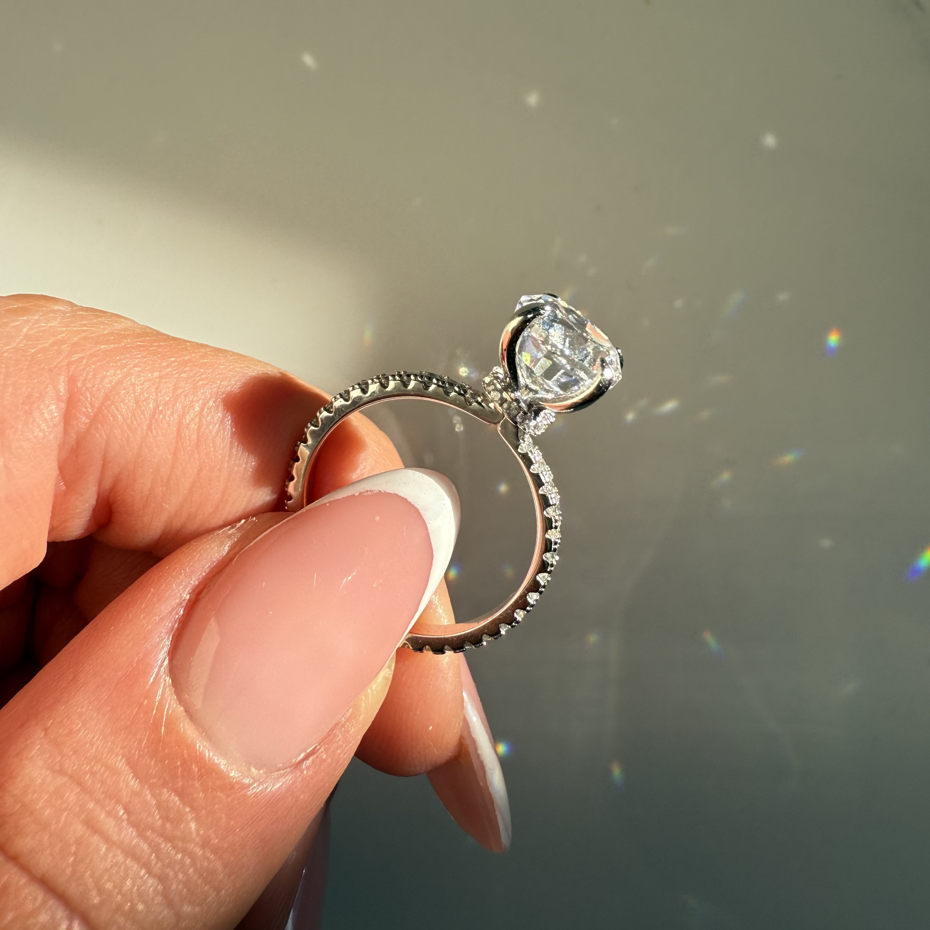 Round Cut Pavé Band Ring
