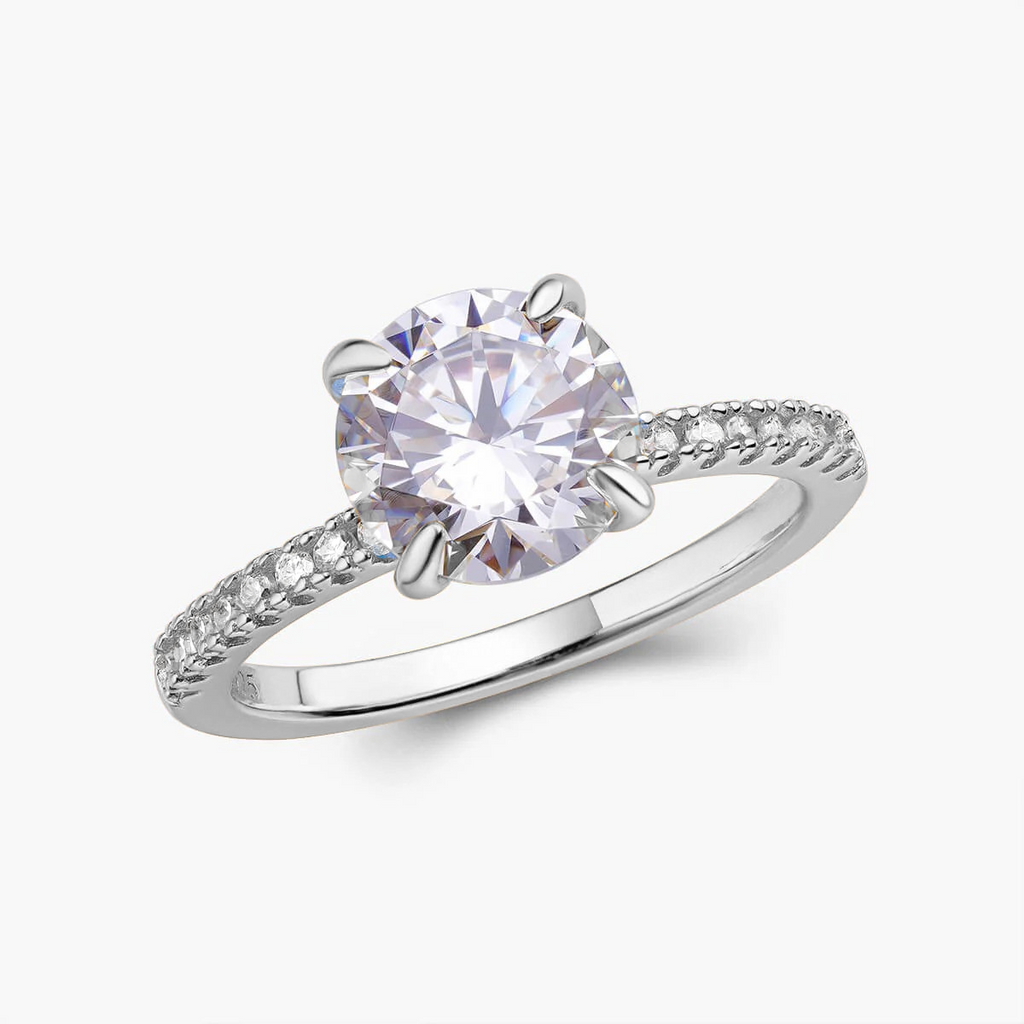Round Cut Pavé Band Ring