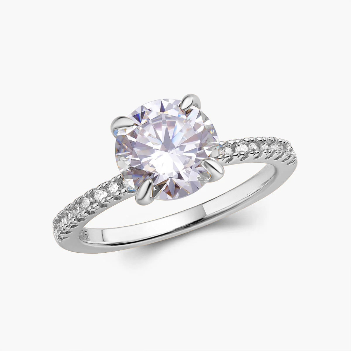 Round Cut Pavé Band Ring