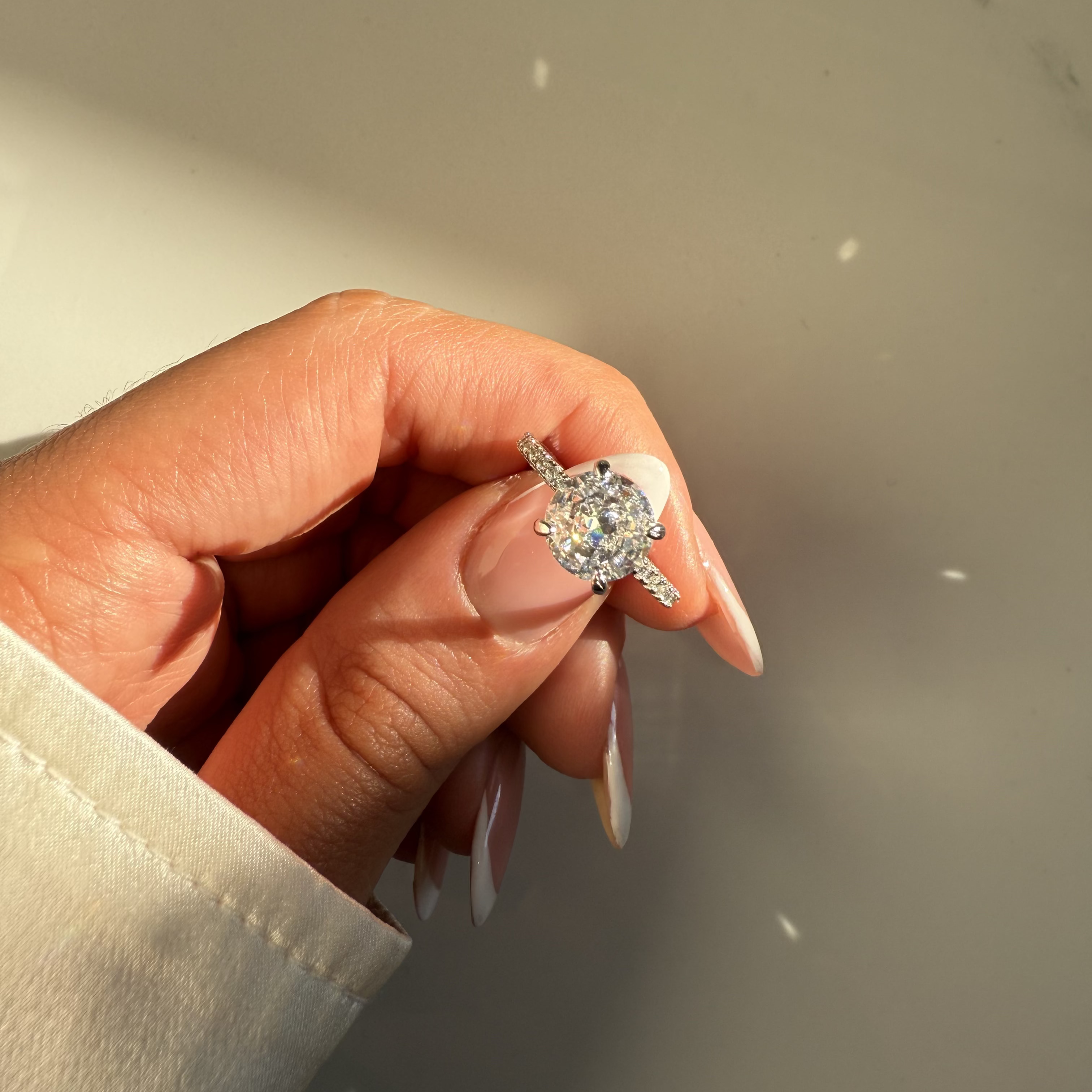 Round Cut Pavé Band Ring
